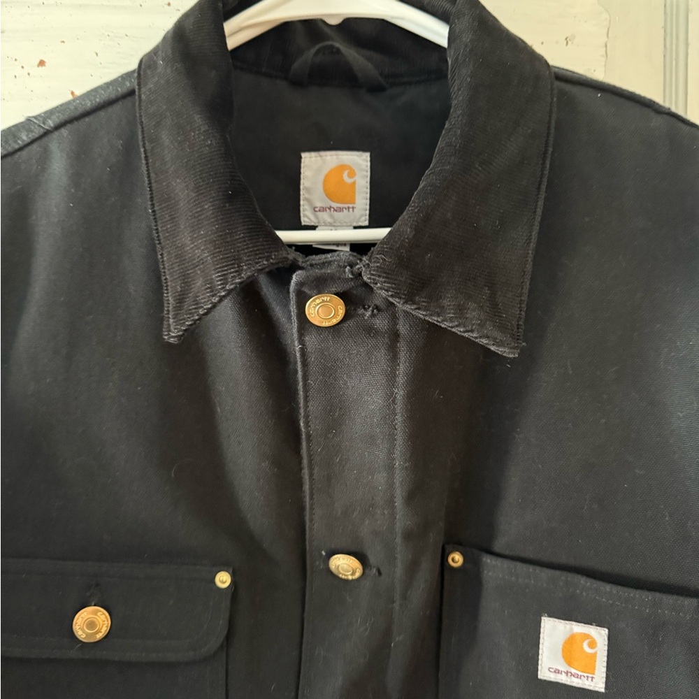 Carhartt firm duck blanket lined Chore coat. Black, Medium - Picture 2 of 5